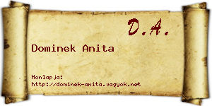 Dominek Anita névjegykártya